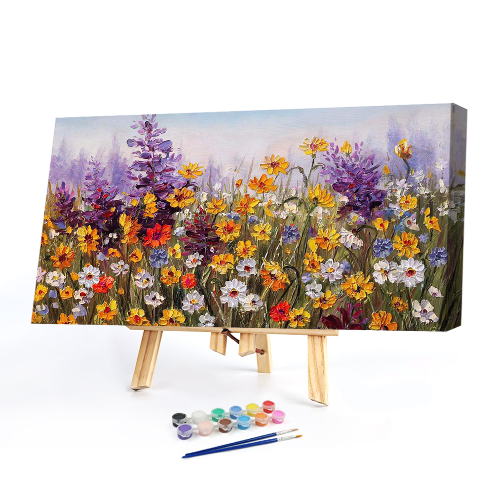 

80*40CM - Paint By Numbers - Flowers, 501 Original
