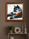 (US Only)Paint By Numbers Kit On Canvas DIY Oil Art Cat Picture Home Wall Decor40x40cm
