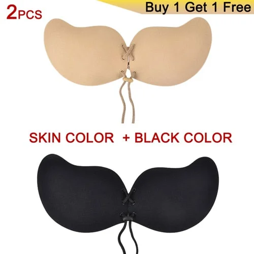 1/2 Pair Invisible Silicone Sticky Bras For Women Adhesive Strapless Push Up Bralette Seamless Backless Fly Bra Sexy Lingerie