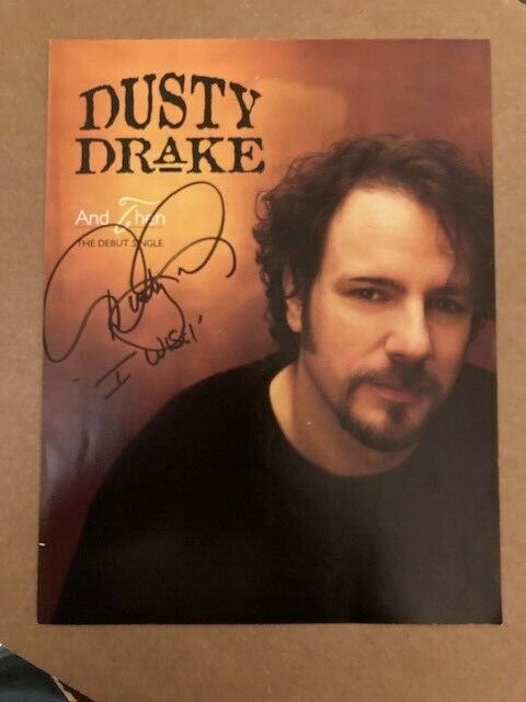 Dusty Drake Boldly Signed 8 1/2 x 11 Promotional Flyer for Debut Single And Then