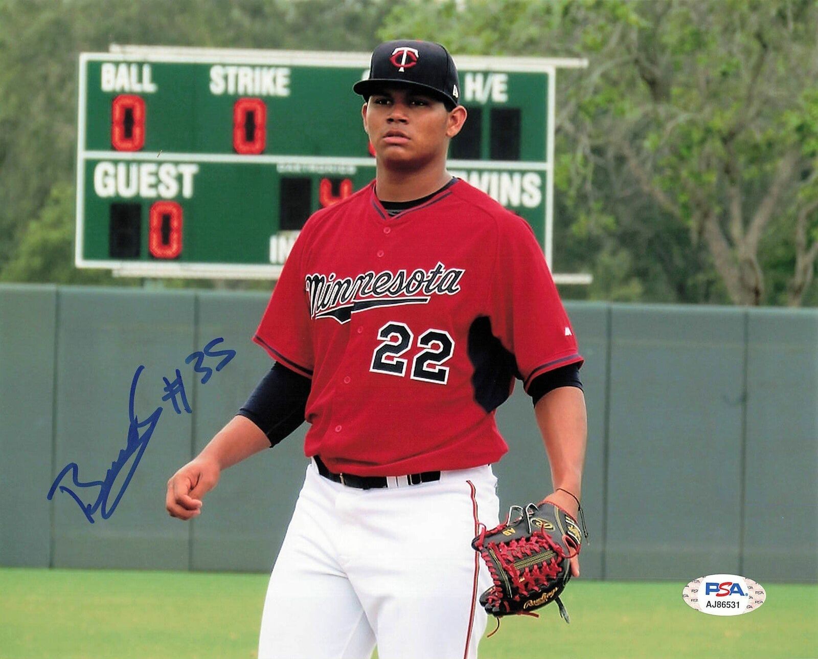 Brusdar Graterol signed 8x10 Photo Poster painting PSA/DNA Minnesota Twins Autographed