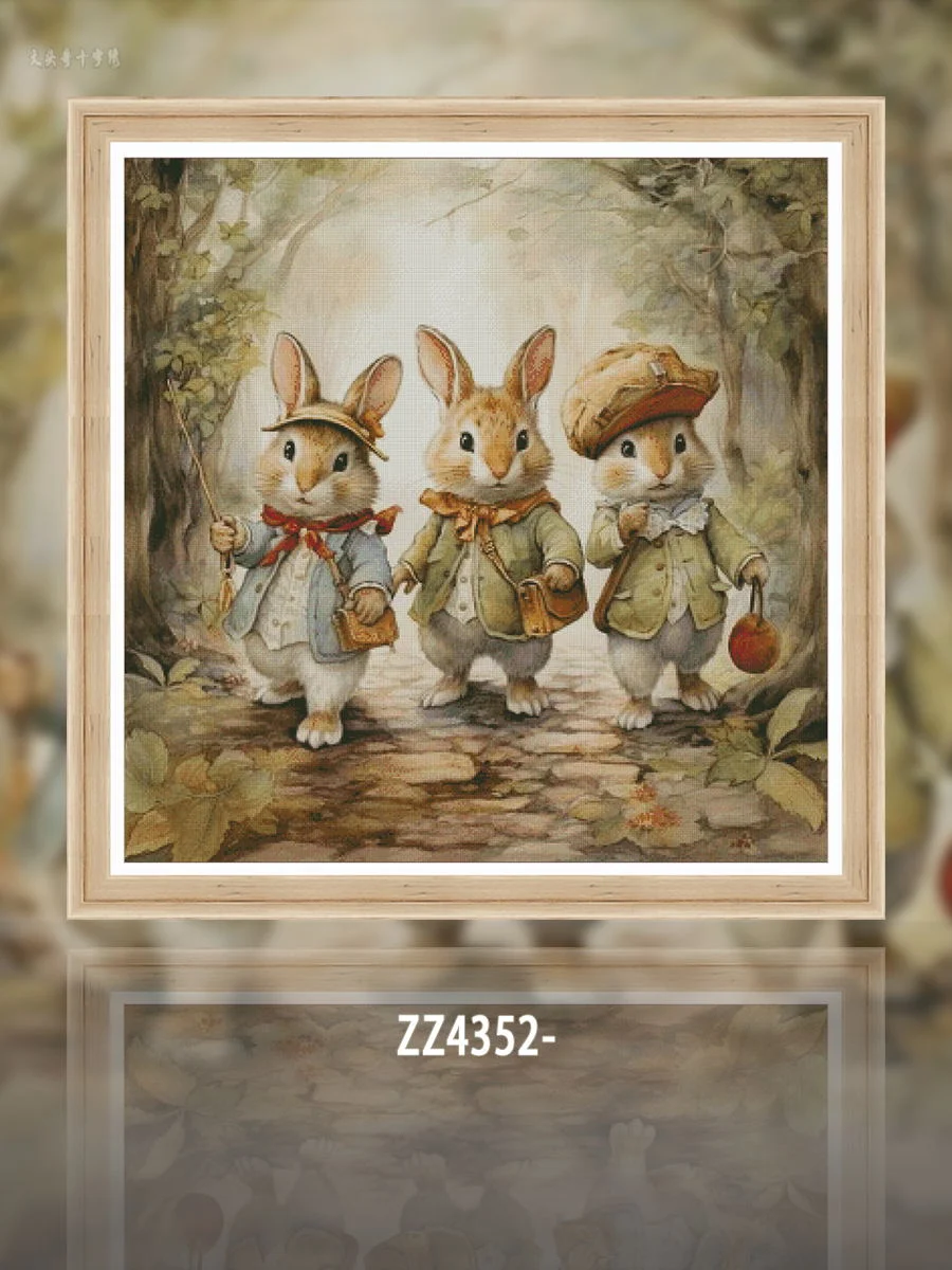 ZZ4352-Forest Adventure Rabbit]_ 66.90_ Painting Fairy Cross