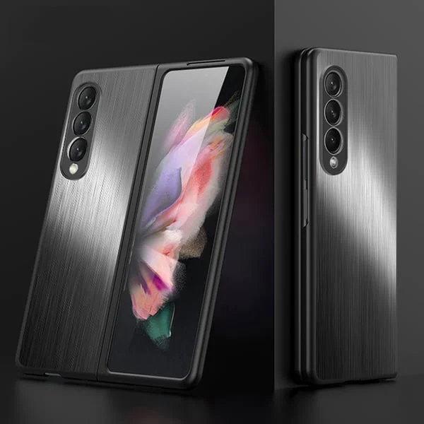Nadaje się do składanego etui na telefon komórkowy Samsung / składanego 3/4/5 szczotkowanego metalu, chroniącego przed upadkiem, dwustronnego etui ochronnego