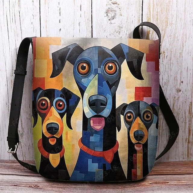 Style & Comfort for Mature Women Women's Dogs Print Crossbody Bag