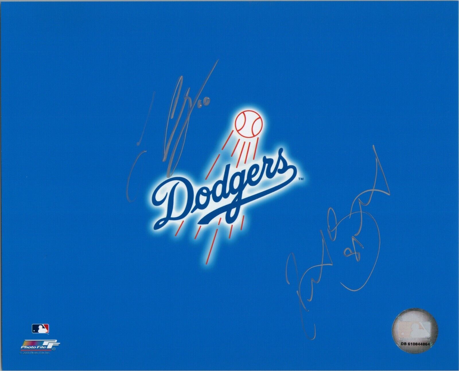 RONALD BELISARIO & TODD COFFEY Authentic Hand-Signed LA DODGERS 8x10 Photo Poster painting