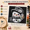 (PDF Pattern) Christmas Snowman 11CT PDF Cross Stitch Pattern Instant Digital Download Counted Printable 17.72x17.72inch