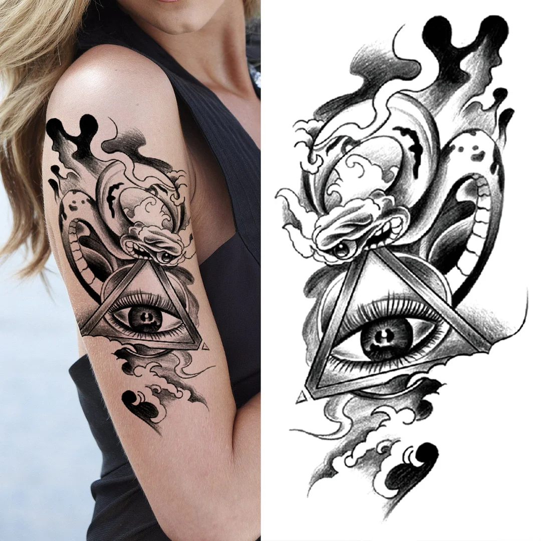 Peony Flower Temporary Tattoo For Women Girls Black Geometric Dahlia Rose Tattoos Sticker Black Blossom Glory Flora Tatoos Decor
