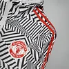 2021/2022 Manchester United Jersey Windbreaker Black-White Stripes