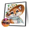 Diamond Painting-DIY Crystal Rhinestone Flowers and Fox
