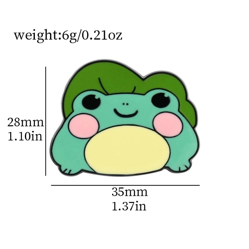 Cartoon Style Cute Funny Pin Cartoon Frog Alloy Stamping Stoving Varnish Plating Unisex Brooches