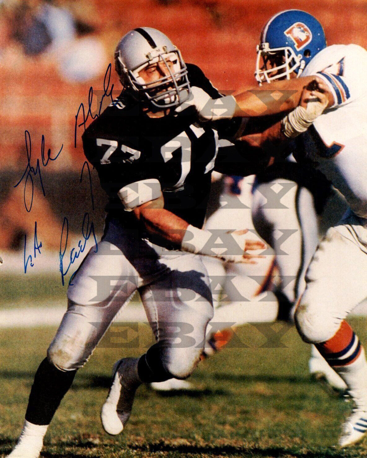 LYLE ALZADO LA RAIDERS Signed 8x10 autographed Photo Poster painting Reprint