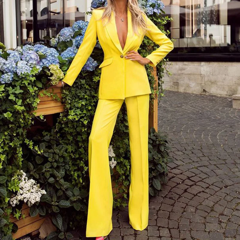 Toloer Toloer Spot 2023 Autumn / Winter New Women's Fashion Casual Commuter Suit Straight Pants Suit-Outfit Ideas
