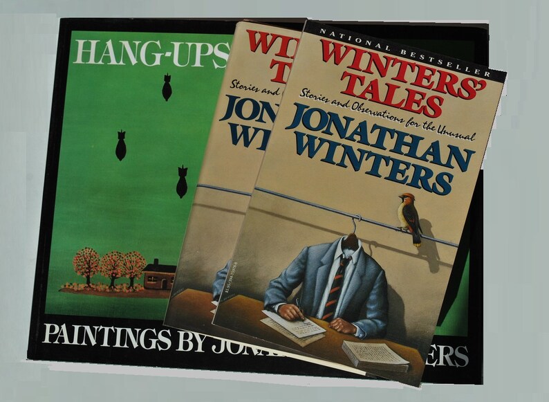 JONATHAN WINTERS Signed Books 3 wCOA