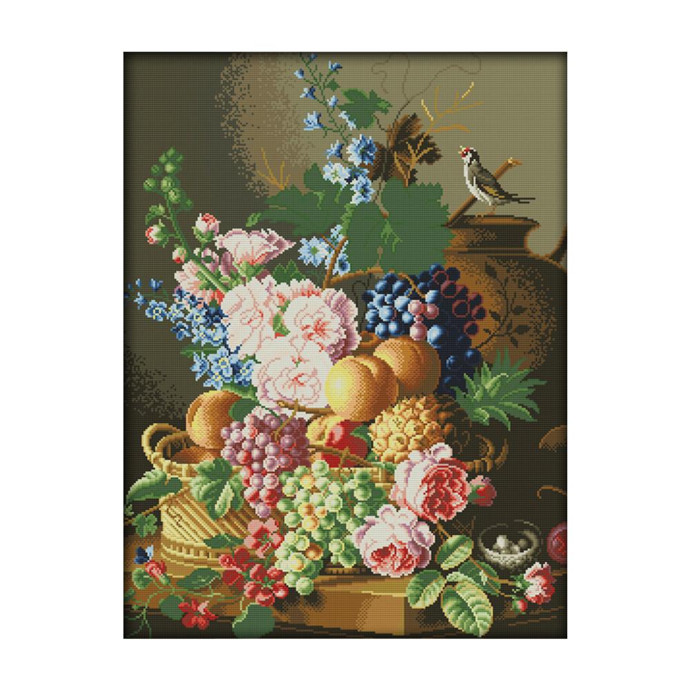 

Vase - 14CT Stamped Cross Stitch - 50*63cm, 501 Original