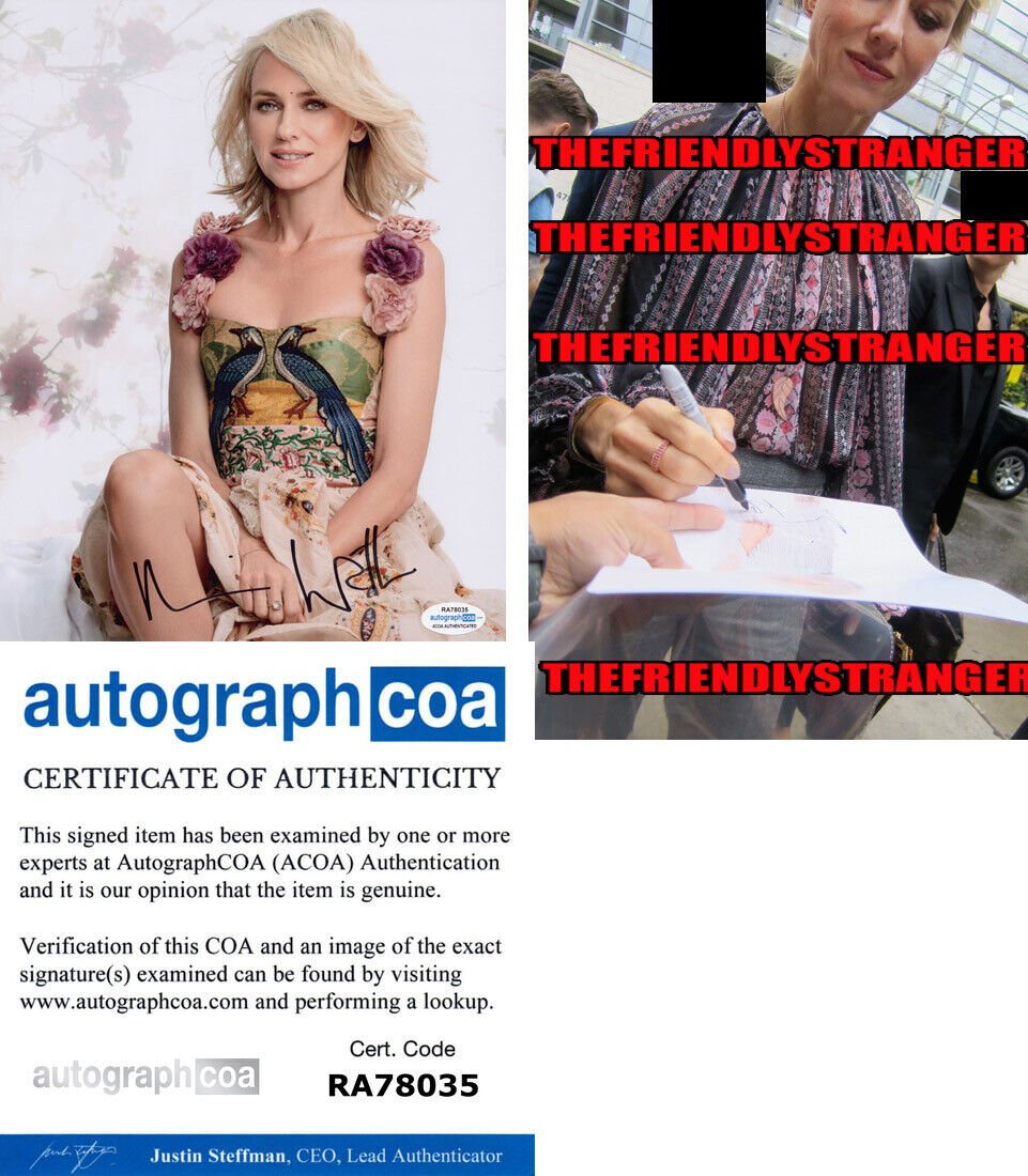 NAOMI WATTS signed Autographed 8X10 Photo Poster painting - PROOF - Hot SEXY Gorgeous COA