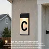 Solar Lighted House Numbers Luminous Outside Address Sign Smart Sensor Automatic LED Illumination Lamp Auto On/Off Villa Courtyard Number Plate Light Outdoor Doorplate Number Indicator