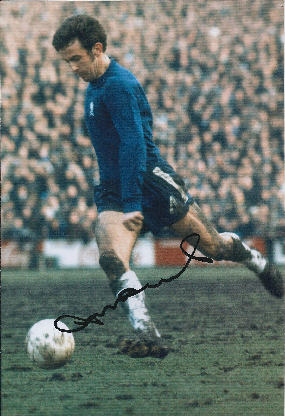 John HOLLINS SIGNED Autograph Chelsea FC Legend 12x8 Photo Poster painting AFTAL COA Football