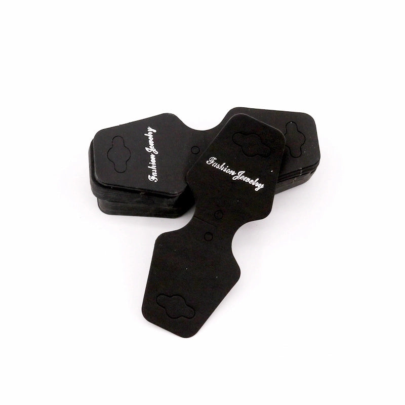 Minimalist Solid Color Black Paperboard Jewelry Packaging Cardboard