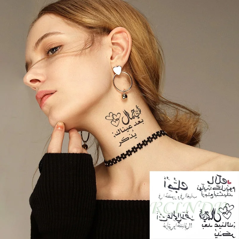 Waterproof Temporary Tattoo Sticker Believe freedom heart miss English letter alphabet tatto flash tatoo fake tattoos for girl