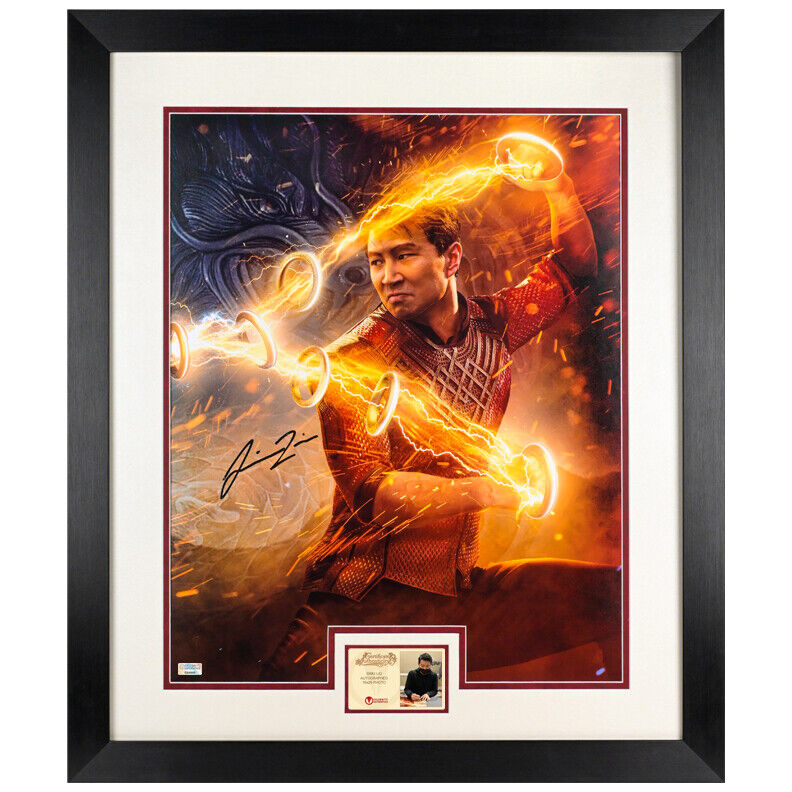 Simu Liu Autographed Shang-Chi & the Legend of the Ten Rings 16x20 Framed Photo Poster painting