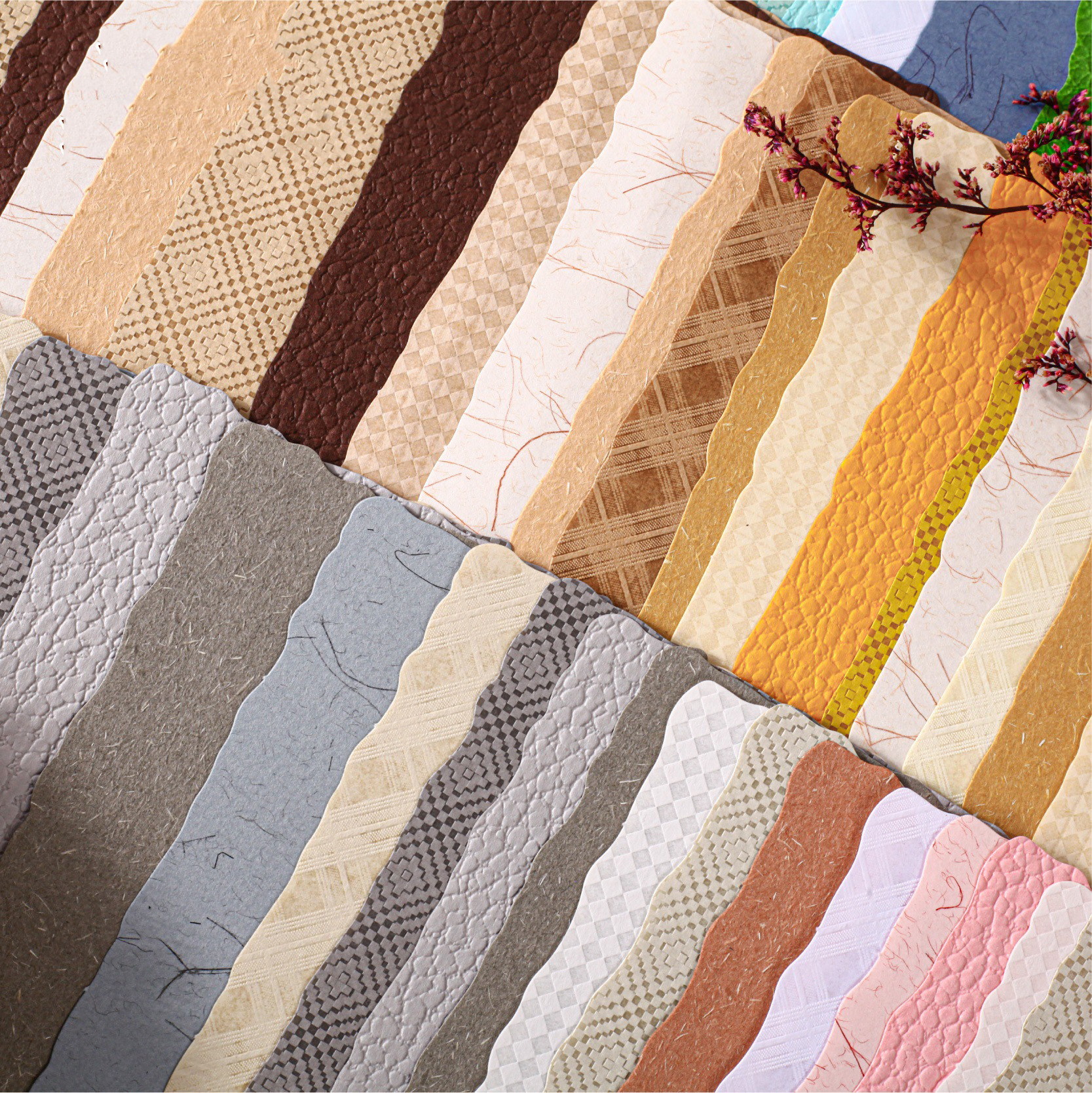 소재 종이 - 리버포그 시리즈 빈티지 오목 및 볼록 질감