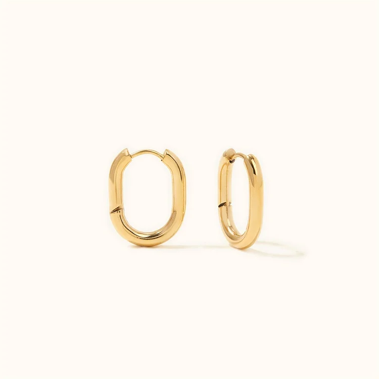 U-shaped Hoop Earrings