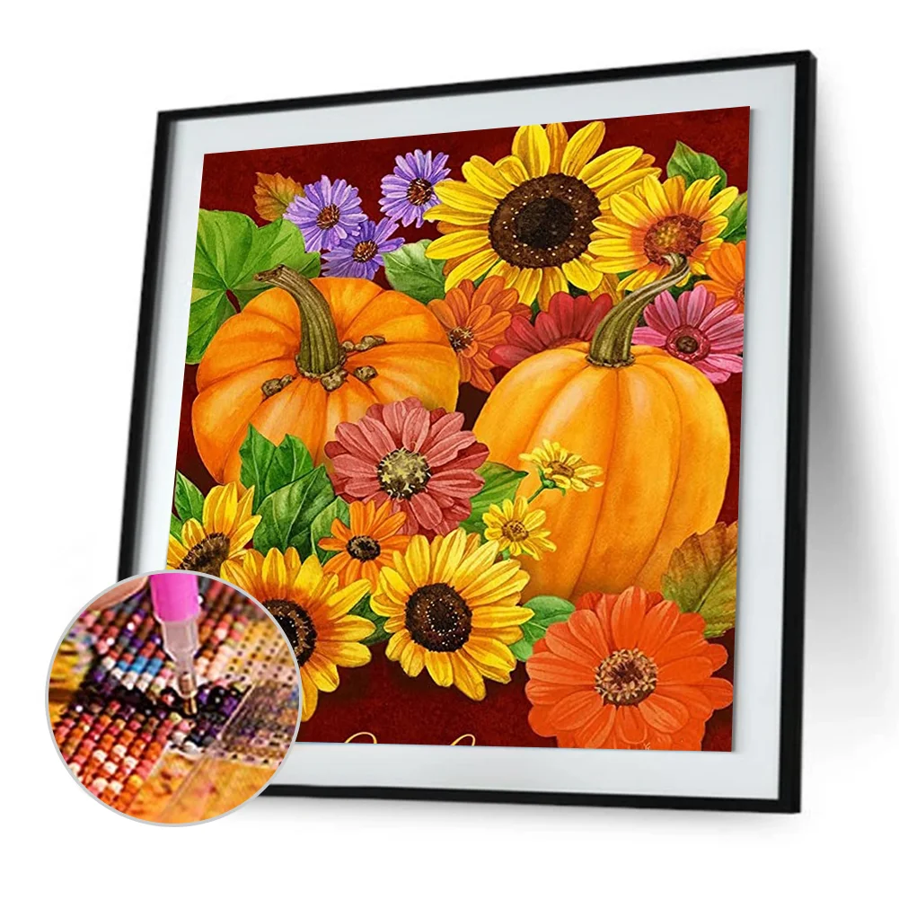 Diamond Painting - Full Round Drill - Pumpkin