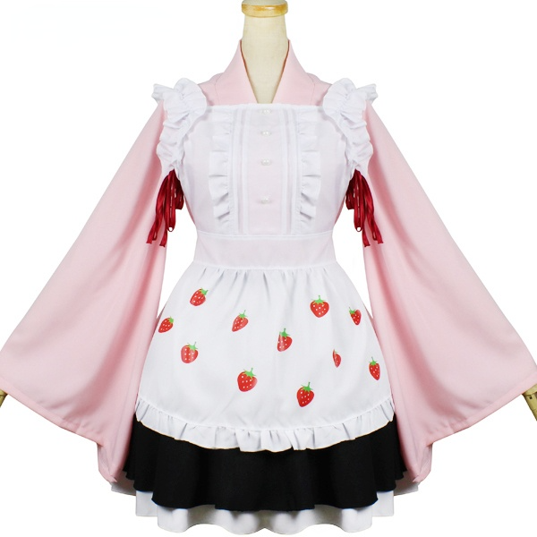 Cardcaptor Sakura: Clear Card Sakura Kinomoto Kimono Maid Dress Cosplay Costume