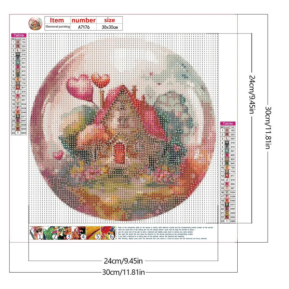 Full Round Diamond Painting 30*30cm - Small House In The Forest