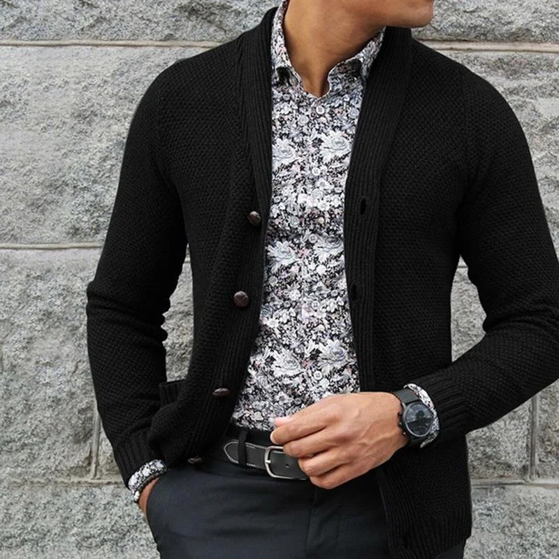 Men's Cardigan Single-Breasted Sweater