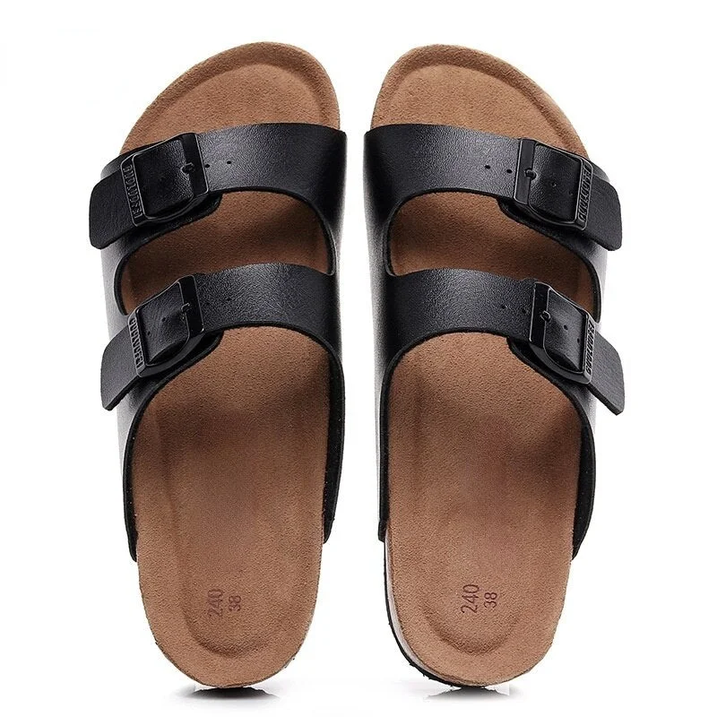 Fujin High Quality Large Size Women Summer Shoes Soft Cork Sole Non Slippery Female Beach Shoes Slides Platform Sandals Fashion
