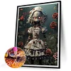 Diamond Painting-5D Full Round Drill Skull Doll