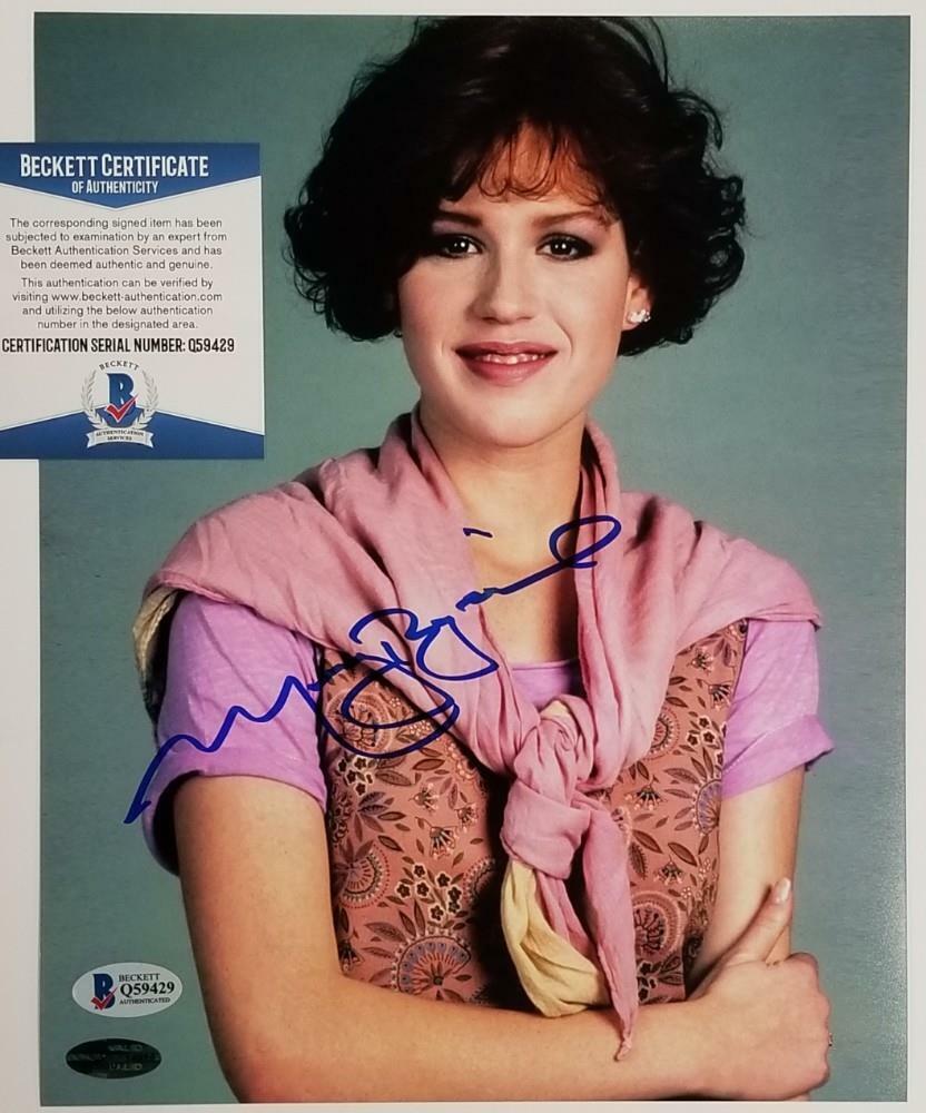 Molly Ringwald signed 8x10 Photo Poster painting Sixteen Candles Breakfast Club~ Beckett BAS COA