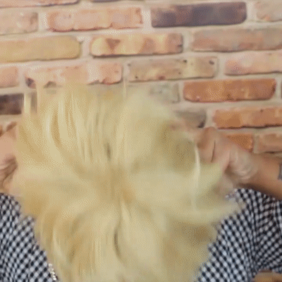Jewtribute Hair®|Blonde Short Wavy Wig With Bangs 