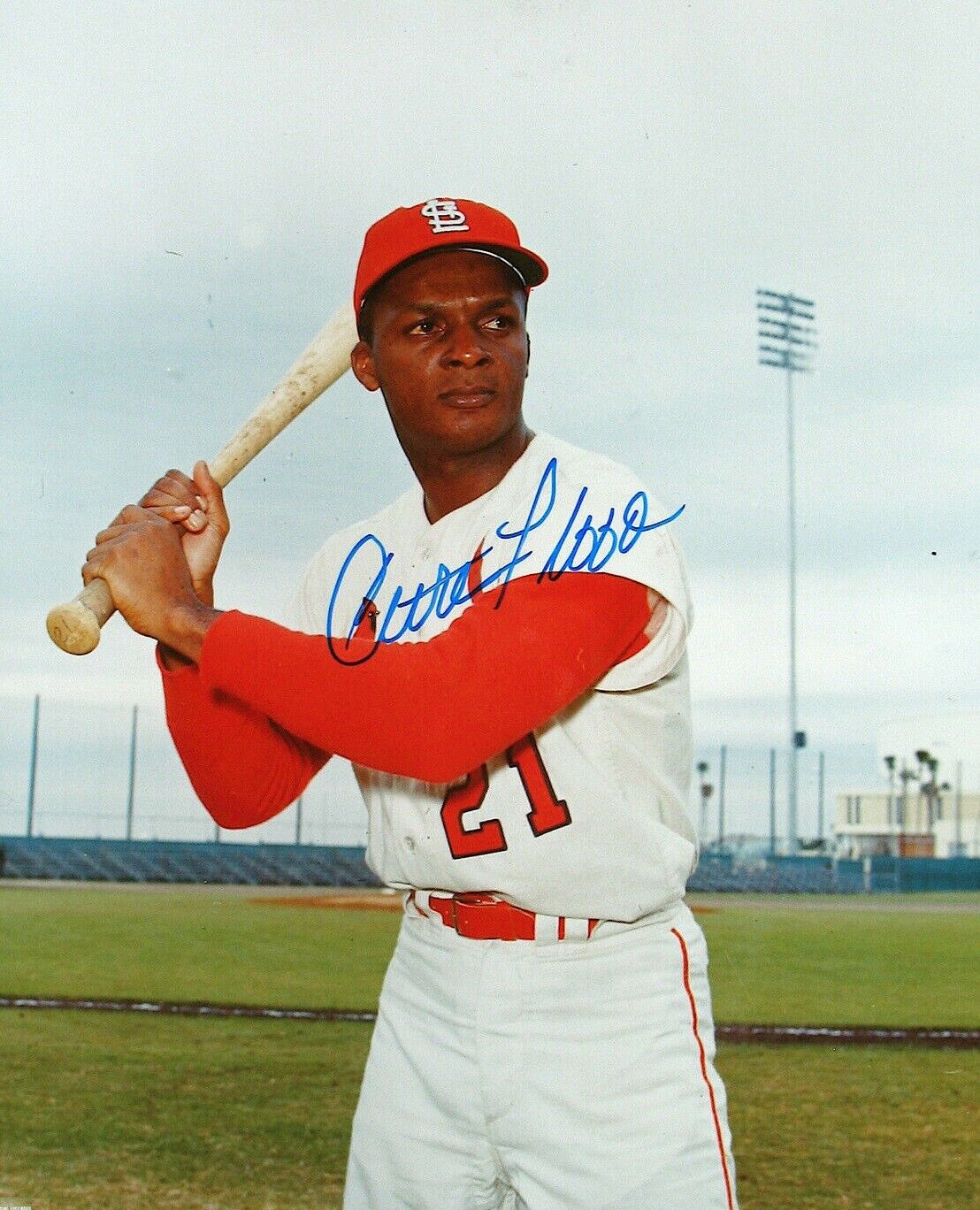 Curt Flood Autographed Signed 8x10 Photo Poster painting ( Cardinals ) REPRINT