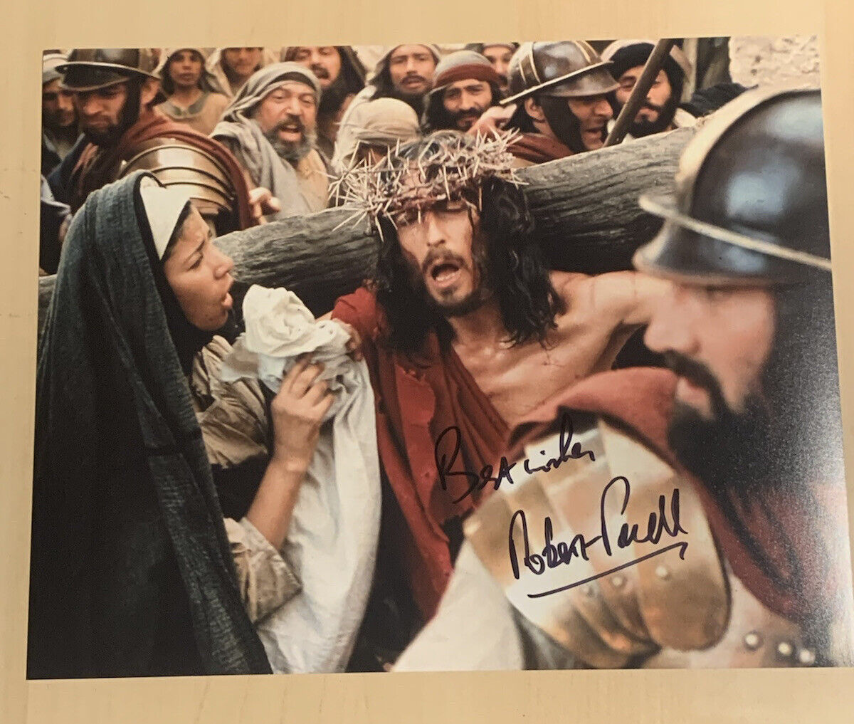 ROBERT POWELL HAND SIGNED 8x10 Photo Poster painting ACTOR AUTOGRAPHED JESUS OF THE NAZARETH COA