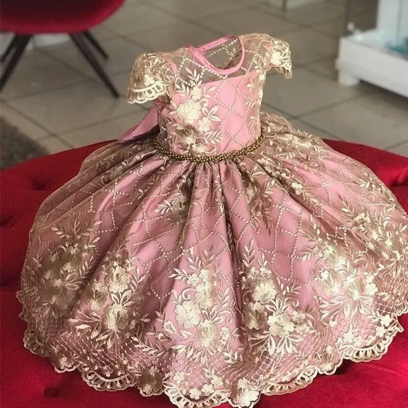 4-10 Yrs Fancy Baby Girls Dress New Year Party Evening Gowns Elegant Princess Dress Ball Gowns Wedding Kids Dresses For Girls