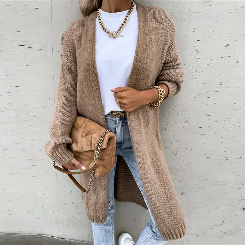 Damen Longline Cardigan – Offen, Rippstrick, Elegant-74479-6ff90b8b-1c1e-4a92-9e00-92dce12c84ef