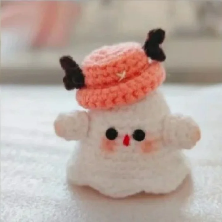 Lulusnow Handmade Pink Halloween Amigurumi Ghost Tony Chopper Hat ONE PIECE Crochet Key Pendant Bag Accessories Key Pendant