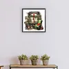>SALE<5D DIY Full Round Drill Diamond Painting Black Green Sofa Home Decor 30x30cm