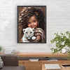 >SALE<5D DIY Full Round Drill Diamond Painting Sweet Girl Kit Home Decoration 30x40cm