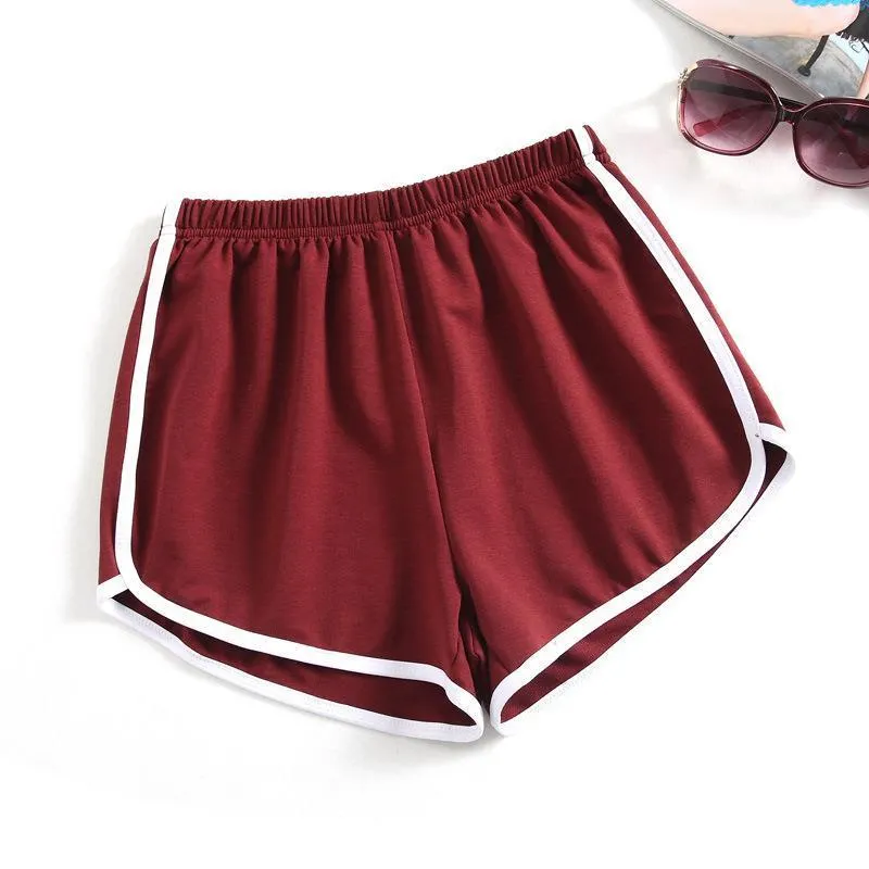 Uveng Uveng 01 Sports Shorts Women Summer Leisure Fashion Streamline Cotton Three Point Pants New Korean Version Of Beach Hot Pants