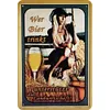 (Multi Style) Qui boit de la bi&egrave;re - Panneaux en &eacute;tain m&eacute;tallique(20*30cm) - Bi&egrave;re