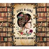 (US Local)Bookshelf Girl-14CT Stamped Cross Stitch Kit(50x45cm)