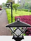 1.5m 2 in 1 Solar Lamp Post Light Decorative Floor Lamp for Front and Back Doors