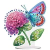 Fleurs et papillons-simple côté perceuse-diamant ornement de bureau