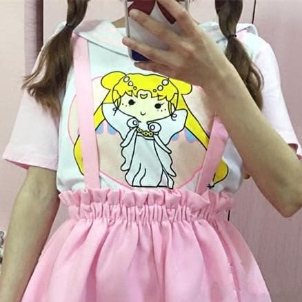 Pink Sailor Moon Kawaii Sailor Collar Shirt SP166795