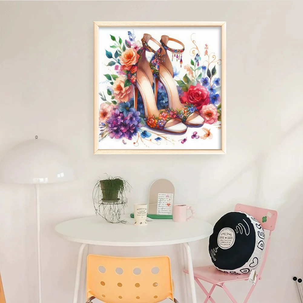11CT Full Stamped Cross Stitch - High Heel(Canvas|40*40CM)