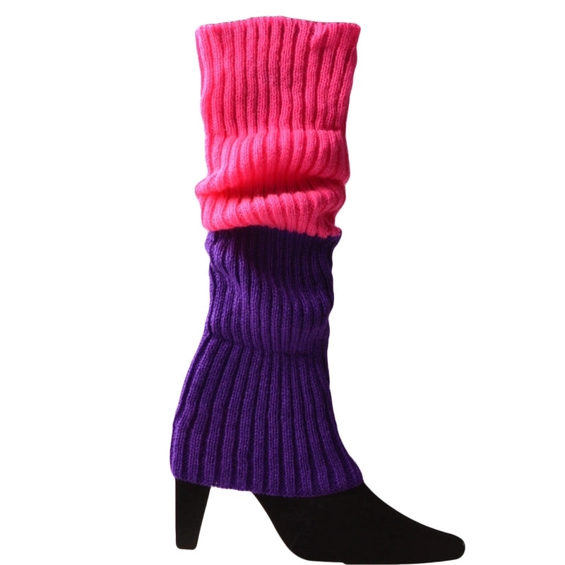 Women’s Fashion Stripe Solid Color Acrylic Jacquard Over The Knee Socks