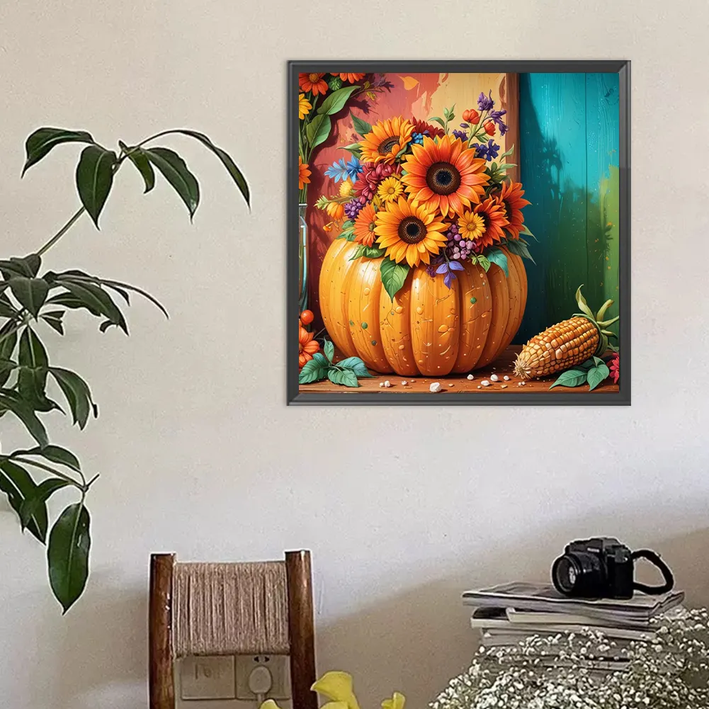 DIY Paint By Number 40*40cm - Sunflower Pumpkin